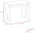 Dallas White and Grey 1 Drawer Desk