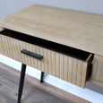 Desk - Ribbed Wooden - 2 Drawer