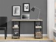 Elliott Double Pedestal Desk in Distressed Grey Oak - 9832096PCOMUK