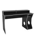 Enzo Gaming Desk - Black and Silver