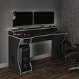 Enzo Gaming Desk - Black and Silver