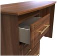 Faye Walnut Effect 3 Drawer Desk