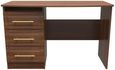 Faye Walnut Effect 3 Drawer Desk