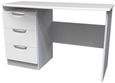 Flora White 3 Drawer Desk
