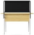 Foster Oak and White Office Desk - AW3617WHI
