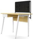 Foster Oak and White Office Desk - AW3617WHI