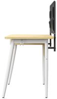 Foster Oak and White Office Desk - AW3617WHI