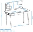 Foster Oak and White Office Desk - AW3617WHI