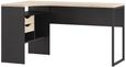 Function Plus Black and Oak Effect 2 Drawer Corner Desk