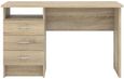 Function Plus Oak Effect 3 Drawer Single Desk