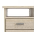 Function Plus Oak Effect 4 Drawer Single Desk
