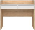 Function Plus Oak Effect and White 2 Drawer Desk