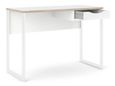 Function Plus White 1 Drawer Desk