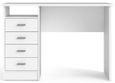 Function Plus White 4 Drawer Single Desk