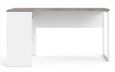Function Plus White and Grey 2 Drawer Corner Desk