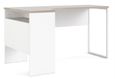 Function Plus White and Truffle Oak Effect 2 Drawer Corner Desk