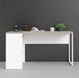Function Plus White and Truffle Oak Effect 2 Drawer Corner Desk