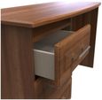 Gina Walnut Effect 3 Drawer Desk