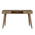 Hamlin Desk - Textured Mango Wood - 2 Drawer