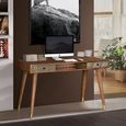 Hamlin Desk - Textured Mango Wood - 2 Drawer