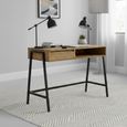 Jersey Office Desk - 1 Drawer - Industrial Style - Oak