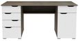 Kent Dark Oak and High Gloss White Office Desk - AW1374DO