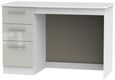 Knightsbridge Cashmere Gloss and White 3 Drawer Desk