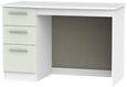 Knightsbridge Cashmere Matt and White 3 Drawer Desk