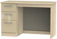 Knightsbridge Gloss Mushroom and Oak Effect 3 Drawer Desk