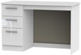 Knightsbridge White Gloss 3 Drawer Desk