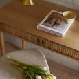 Langley Desk - 2 Door - Fluted - Oak
