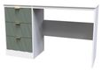 Las Vegas White and Green 3 Drawer Desk