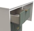 Las Vegas White and Green 3 Drawer Desk