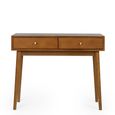 Lowry Writing Desk - 2 Drawer - Cherry Wood - Retro Style