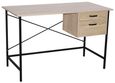 Loft Oak 2 Drawer Desk with Metal Legs