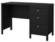 Madrid Black 3 Drawer Desk