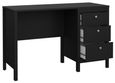 Madrid Black 3 Drawer Desk