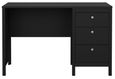 Madrid Black 3 Drawer Desk
