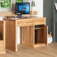 Mobel Oak Computer Desk - 1 Door - 2 Drawer