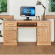 Mobel Oak Computer Desk - 1 Door - 5 Drawer