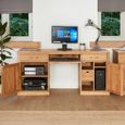Mobel Oak Office Desk - 2 Door - 3 Drawer