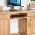 Mobel Oak Office Desk - 2 Door - 3 Drawer