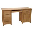Opus Computer Desk - Double Pedestal - Oak
