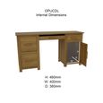 Opus Computer Desk - Double Pedestal - Oak