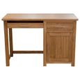 Opus Computer Desk - Single Pedestal - Oak