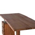 Monza Natural Acacia Wood - 3 Drawer Desk