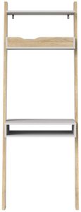 Oslo White and Oak Effect Leaning Desk