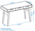 Pender Black and Oak Study Desk - AW3150