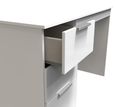 Plymouth White Gloss 3 Drawer Desk