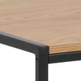 Seaford Desk - Oak and Black Metal
